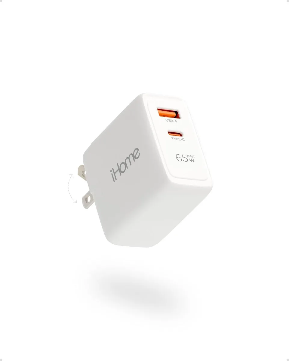 Blueskysea Blueskysea 65W USB-C GaN Charger Dual Port Foldable Plug — product photo