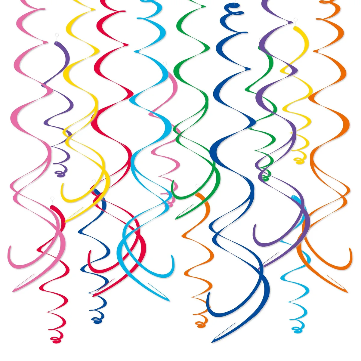  HonuGoGo 48-piece Multi-Color Paper Swirl Decorations 23 inches — product photo