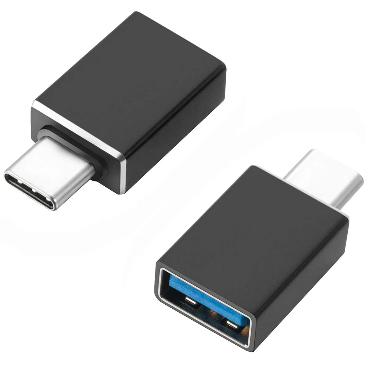 Thinkstar Thinkstar USB 3.1 Female to USB-C Male Adapter 2-Pack Black — product photo