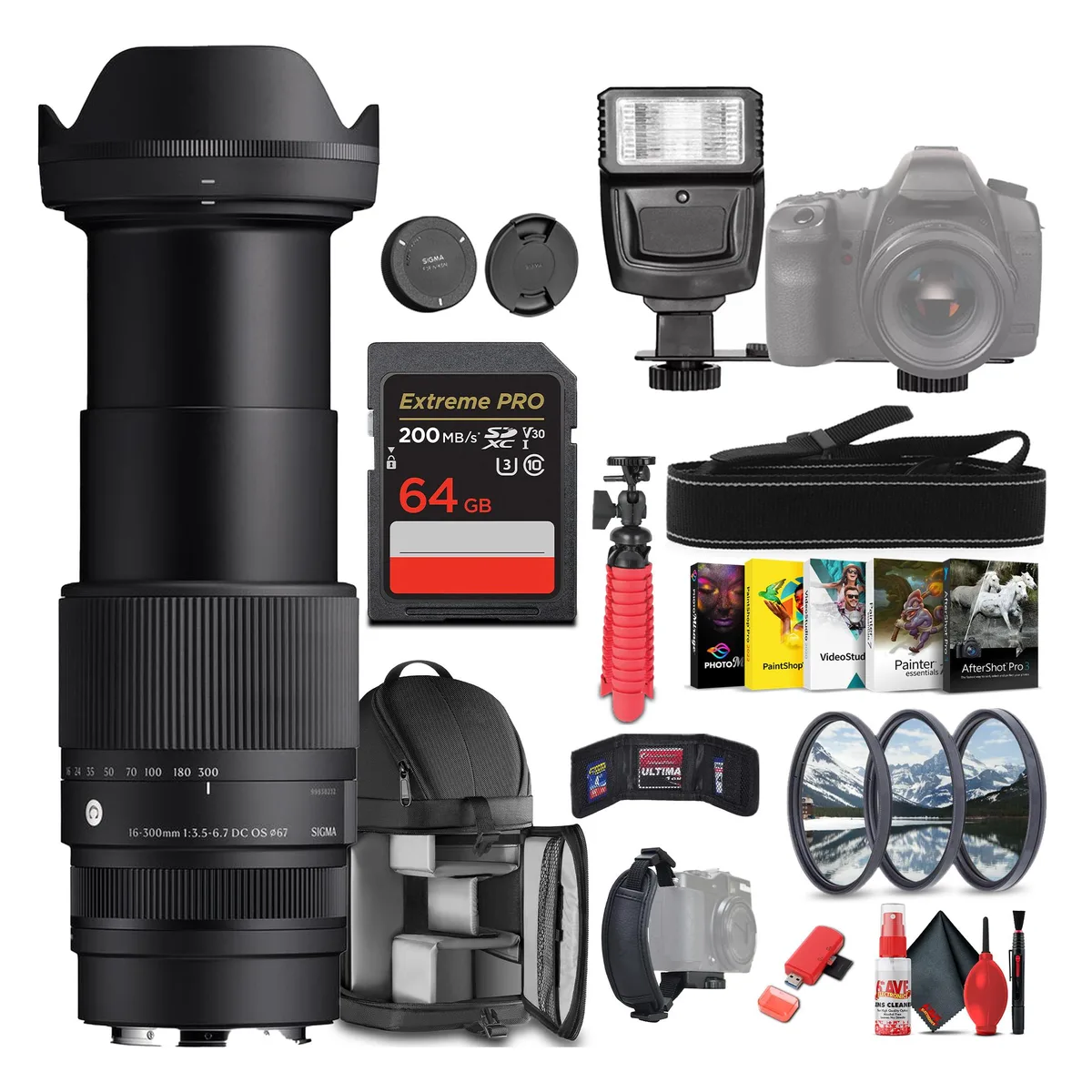SIGMA SIGMA 16-300mm f/3.5-6.7 DC OS Contemporary Lens Sony E camera lens — product photo