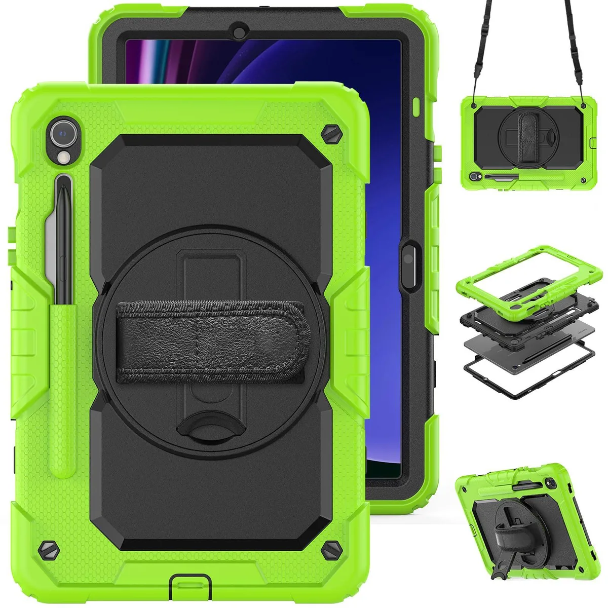 Timoom Timoom Heavy Duty Case 360° Kickstand Straps Green 10.9 11 — product photo
