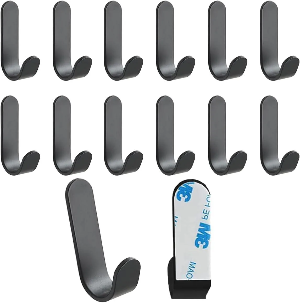  Dlilise Adhesive Hooks 12 Pcs 12 lbs 304 Stainless Steel — product photo
