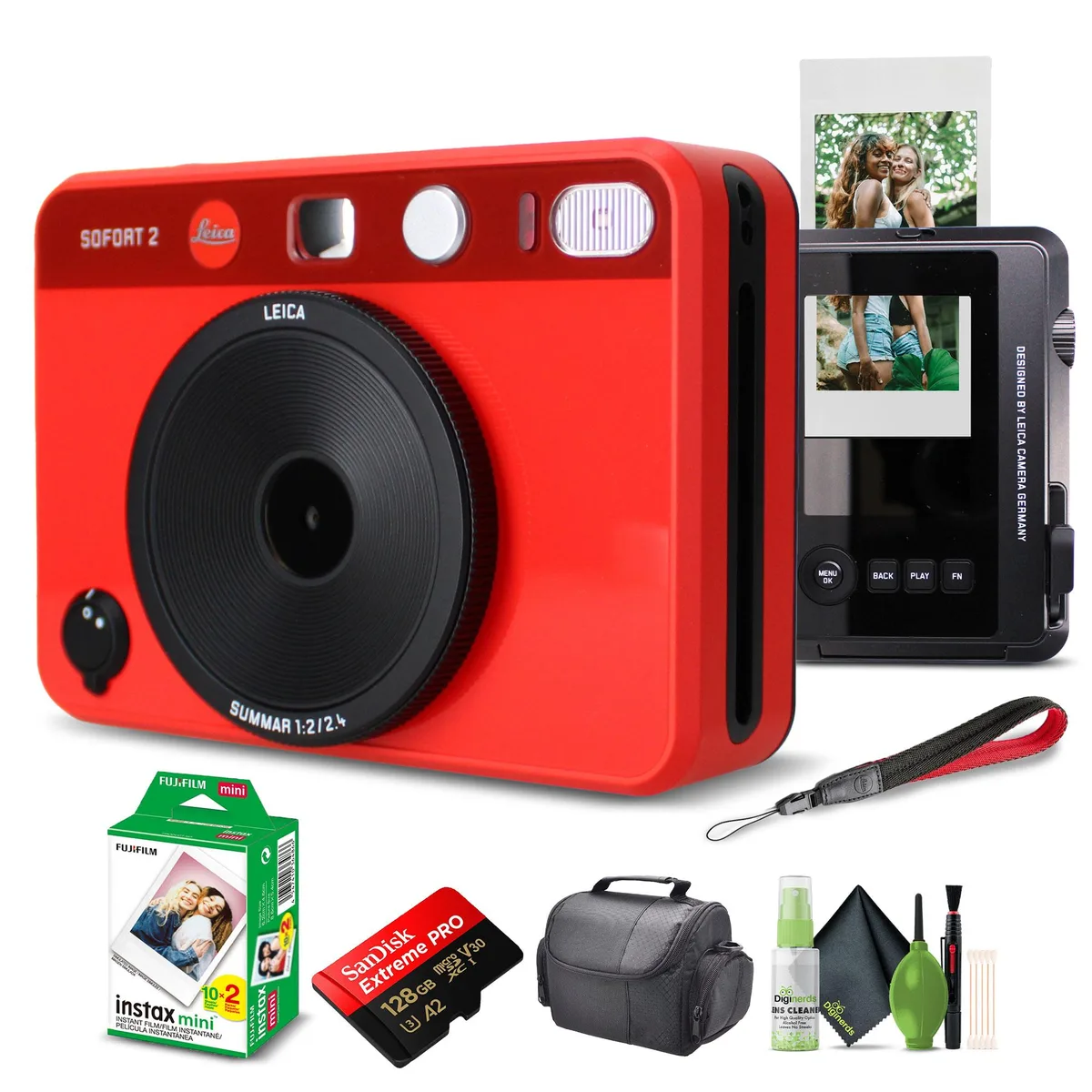 Leica Leica Sofort 2 Hybrid Instant and Digital Camera Red + 20 Sheets — product photo