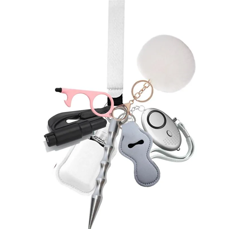 PUEZOKLY PUEZOKLY Self Defense Keychain Set 9pcs White — product photo