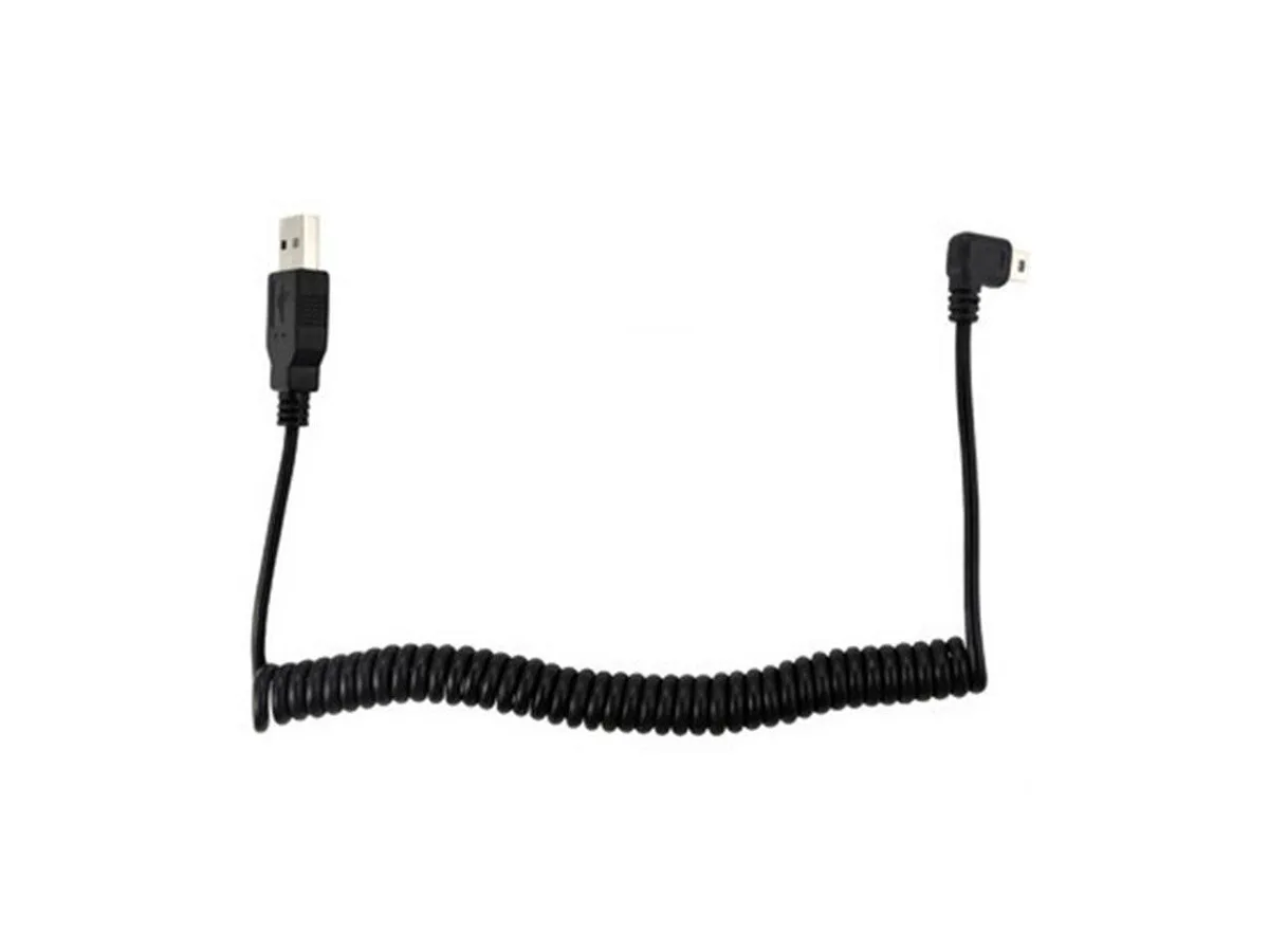 BUCIER BUCIER USB 2.0 Mini 5-pin right-angle coiled cable 1.5 m — product photo