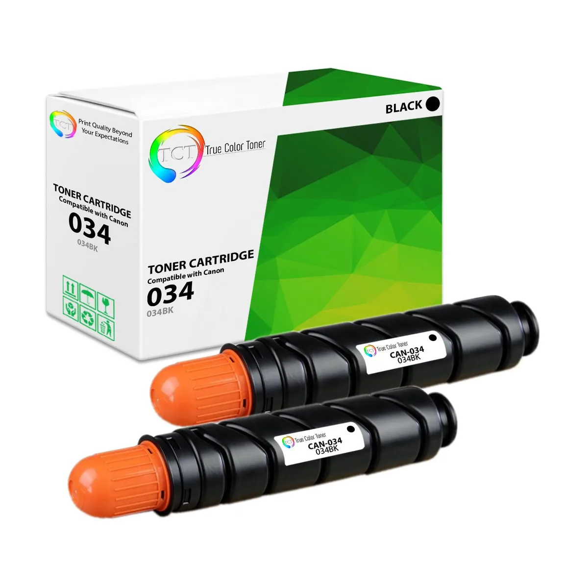 TCT TCT 034 Black Toner Cartridge 2 Pack 12000 Pages — product photo
