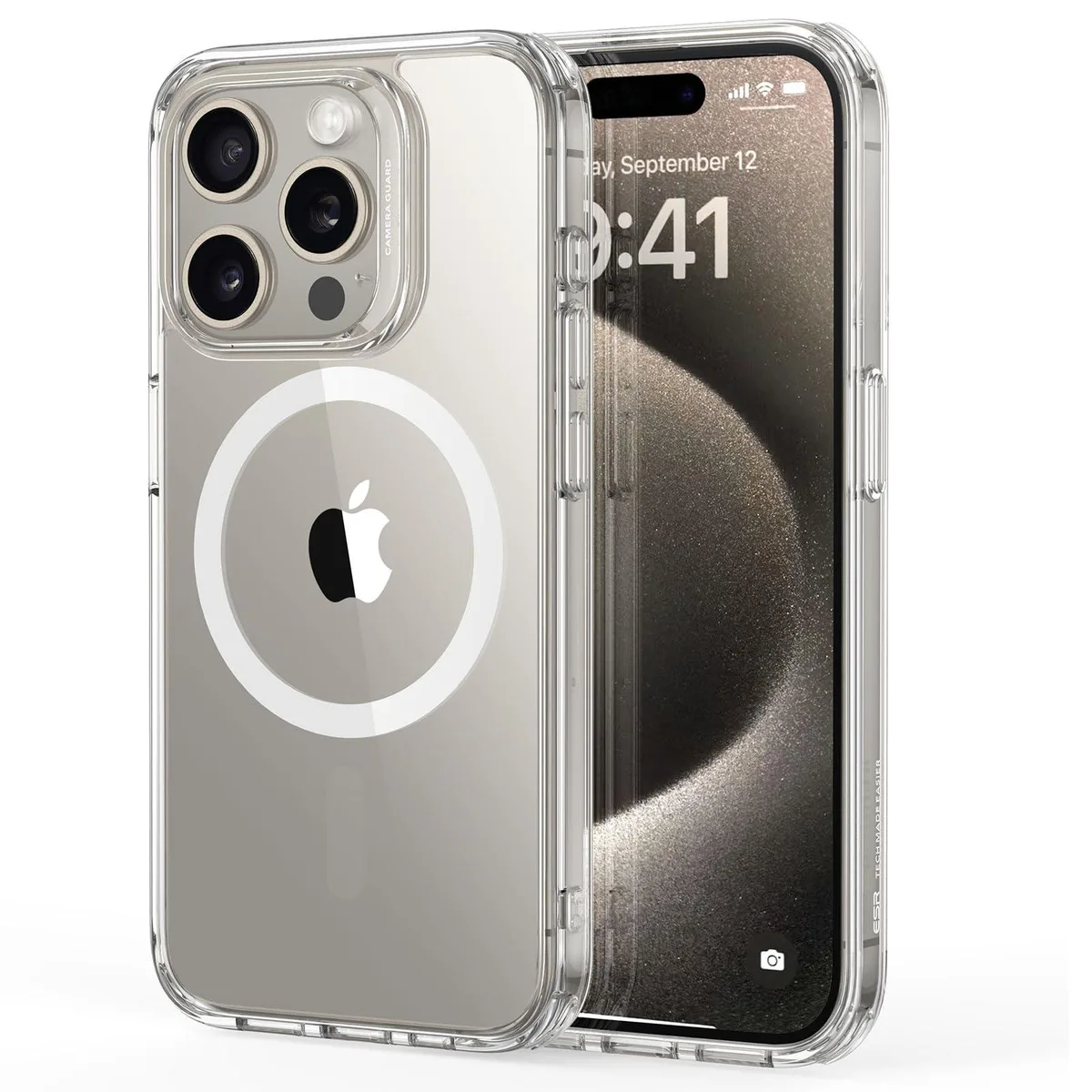  ESR Classic Hybrid Case Clear for iPhone 15 Pro Max MagSafe 1500g — product photo