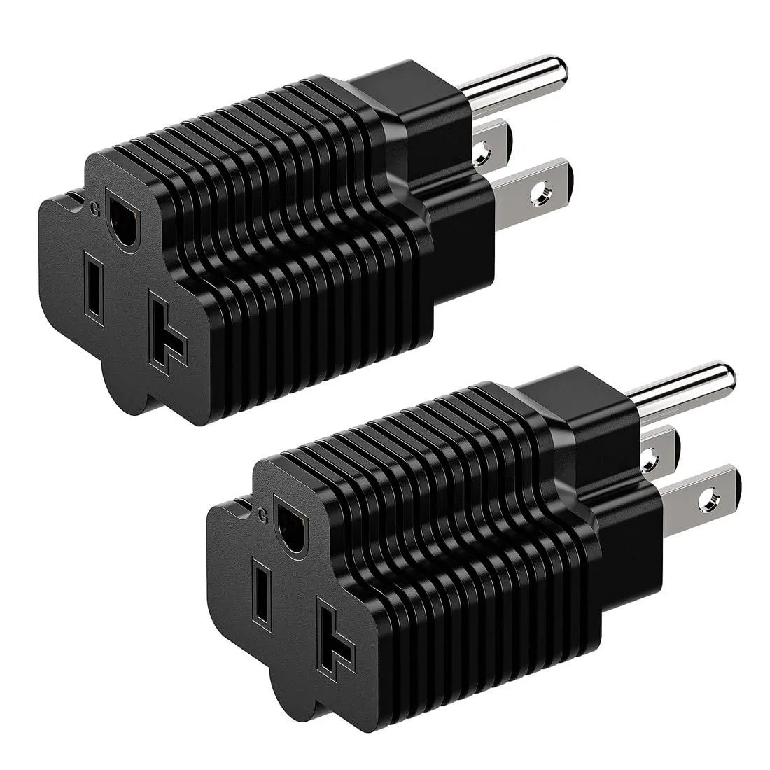 LORDWORLD LORDWORLD NEMA 5-15P to 5-20R Adapter 15A 125V 2-Pack — product photo