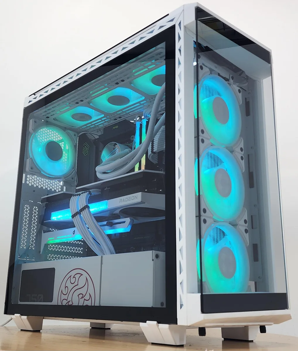 Custom Custom Ultra 7 265F 32GB DDR5 2TB NVME RX 9070 XT 16GB gaming PC — product photo