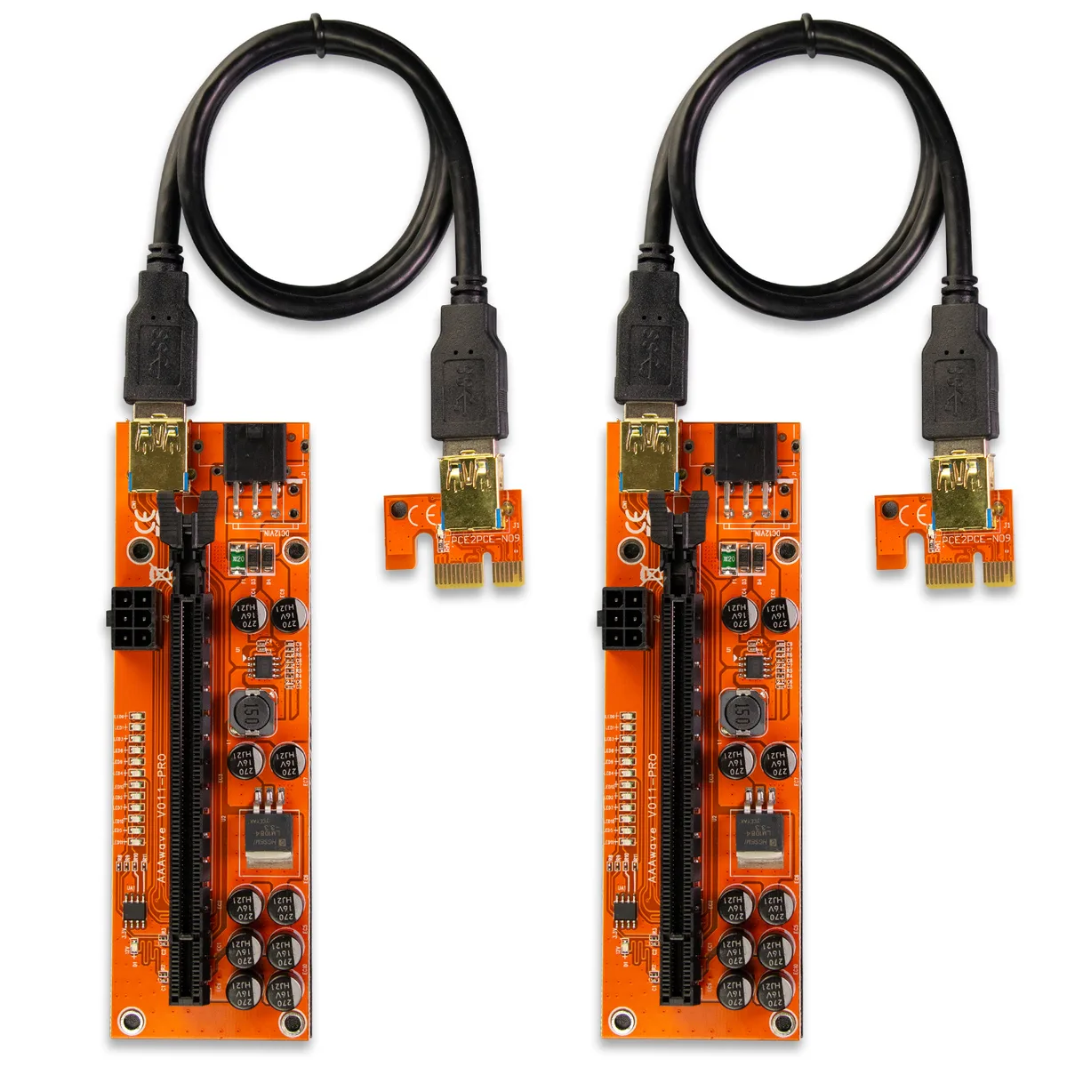 AAAwave AAAwave PCIe Riser VER 011 Pro 1x to 16x Pack of 2 — product photo