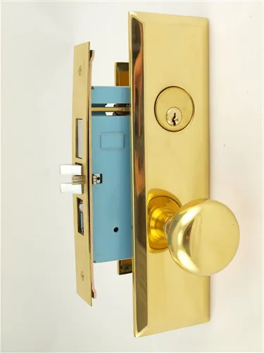 MAXTECH MAXTECH 1033BFR Polished Brass Right Hand Mortise Entry Door Lock — product photo