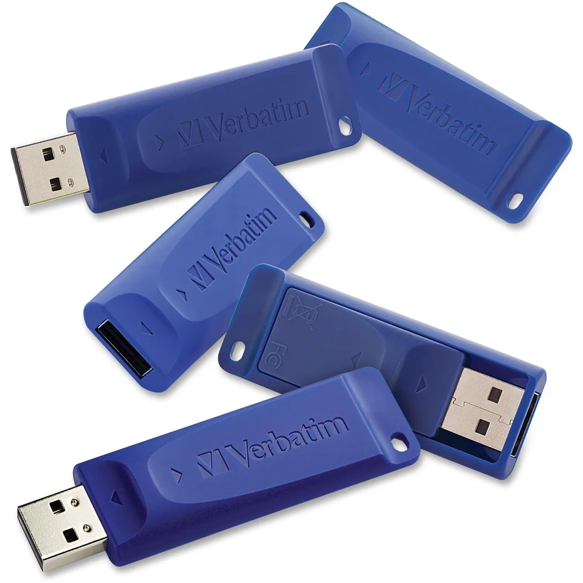 VERBATIM VERBATIM 023942991217 USB flash drive 99121 8GB 5/pk Blue — product photo