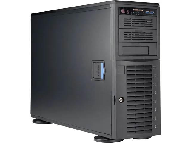 Supermicro Supermicro CSE-743AC-1K26B-SQ 4U tower server chassis 1200W 8 hot-swap bays — product photo