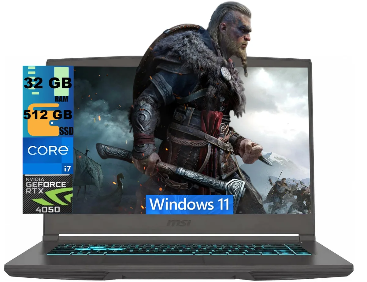 MSI MSI Thin 15 gaming laptop Raider Black 15.6 144Hz 13620H RTX 4050 32GB 512GB — product photo