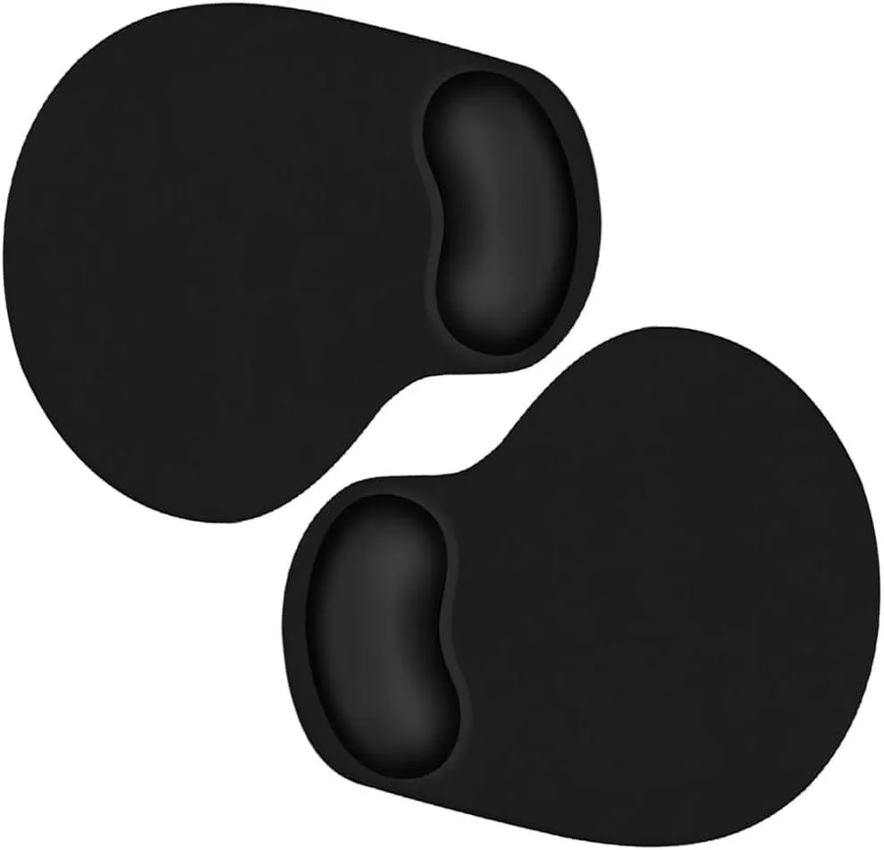  VORTINIOUS 2 Pack Ergonomic Mouse Pad with Gel Wrist Rest 9.0 x 7.5 in Black — product photo