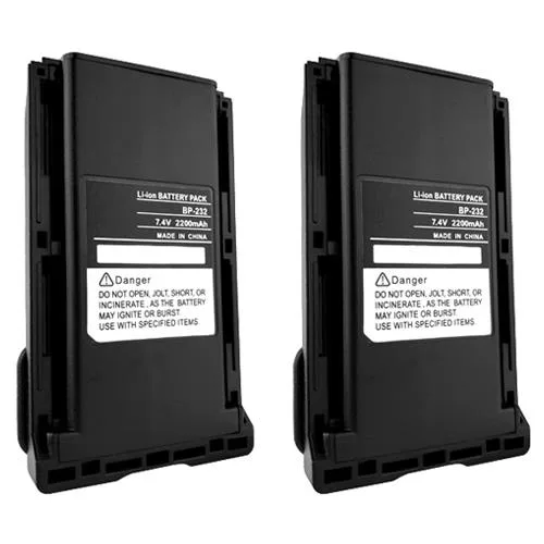 BatteryJack inc. BatteryJack inc. 2 x 2200mAh BP-232N two-way radio batteries — product photo