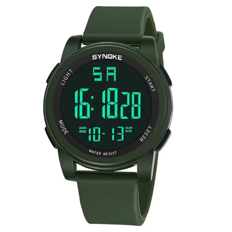 allentian allentian 9002 Digital Sports Watch Green 49.6mm 30m WR — product photo