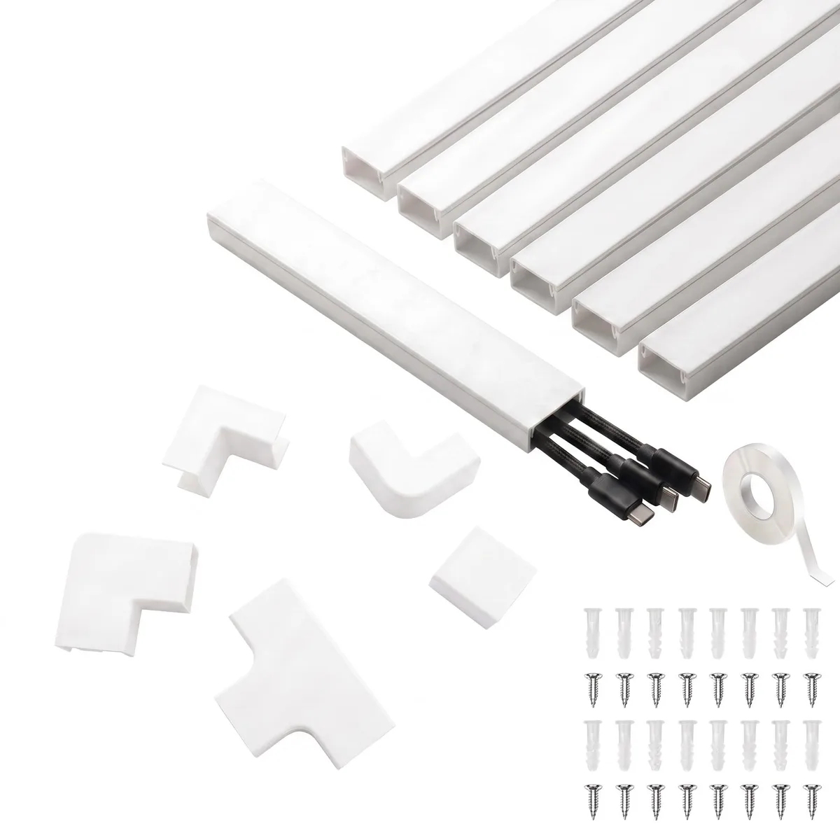 NSTHOM Cord Cover Kit 157in 10-Pack 0.95x0.55in — product photo