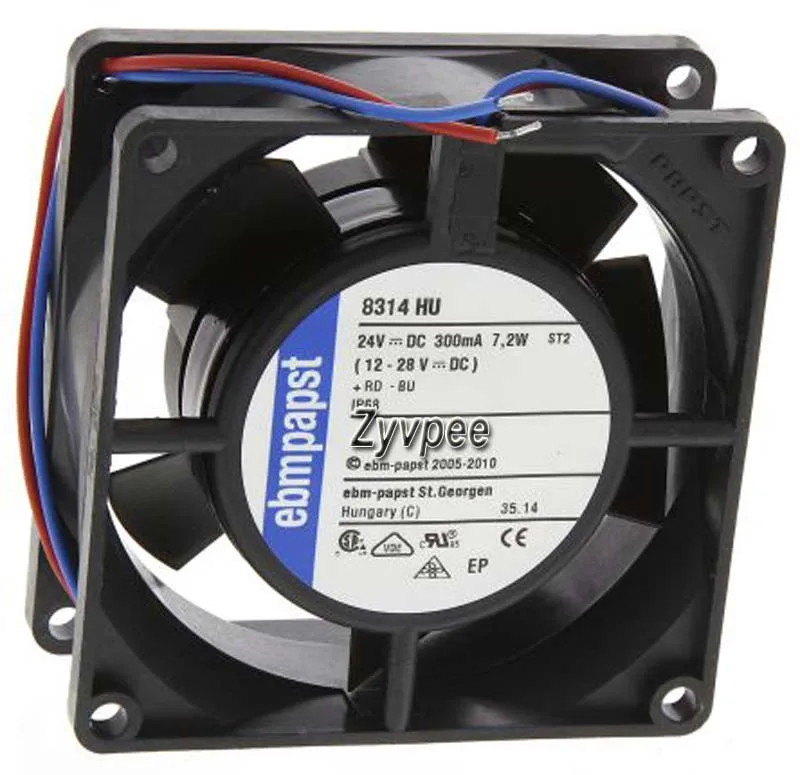 Zyvpee Zyvpee 8314HU 80x32mm DC 24V 7.2W 2-wire case fan — product photo