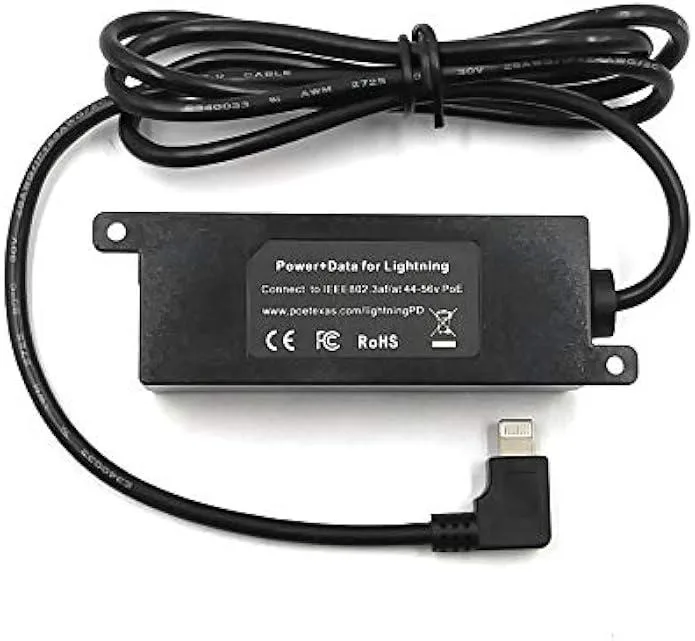 TAURKENAM TAURKENAM PoE to 5V Splitter for Apple Tablet 10.2 &amp; Mini, iPhone — 100 Mbps, 328 ft — product photo