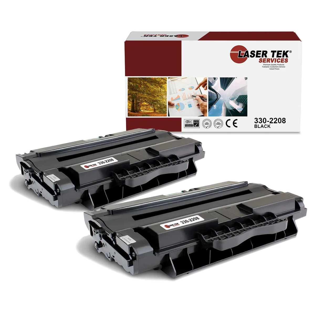 Laser Tek Services Laser Tek Services 2-pack 330-2208 Black Toner Cartridges 6000 Pages — product photo