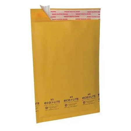 Zoro Select Zoro Select 36DY91 Kraft Bubble Mailer 6 1/4×9 in Yellow PK250 — product photo
