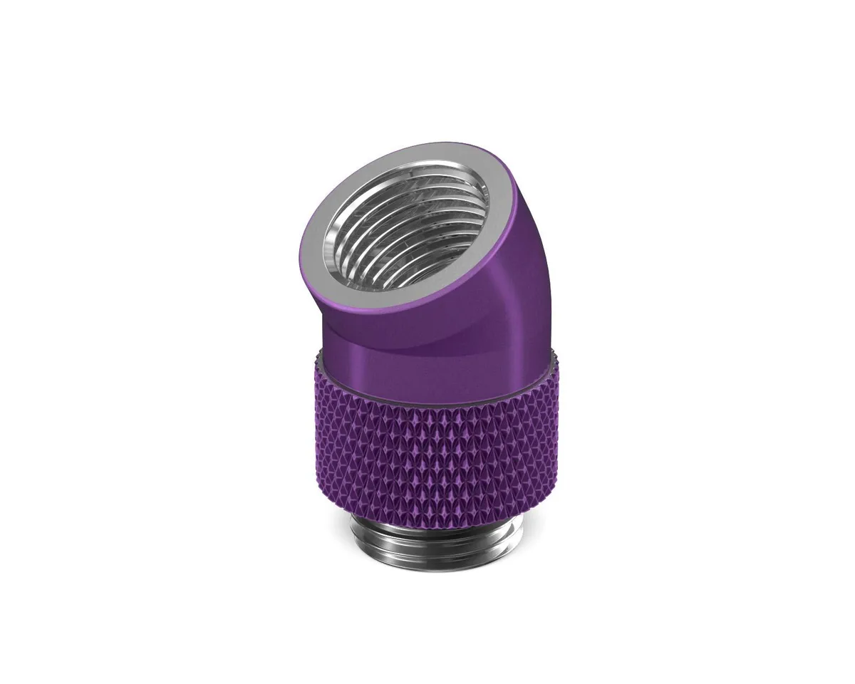 PrimoChill PrimoChill G1/4 30 Degree Rotary Elbow Fitting Candy Purple — product photo