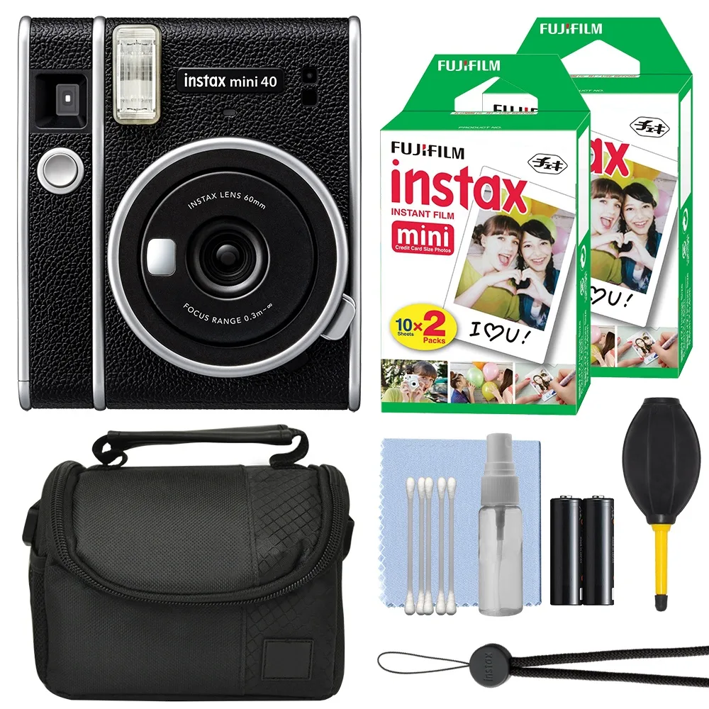 FUJIFILM FUJIFILM Instax Mini 40 instant film camera with 40-film accessory kit — product photo
