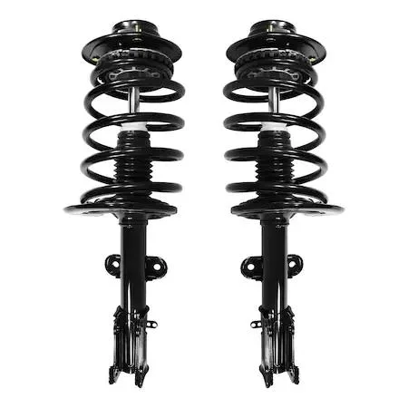 Unity front strut assembly kit, two silver units with coiled springs and top mounts