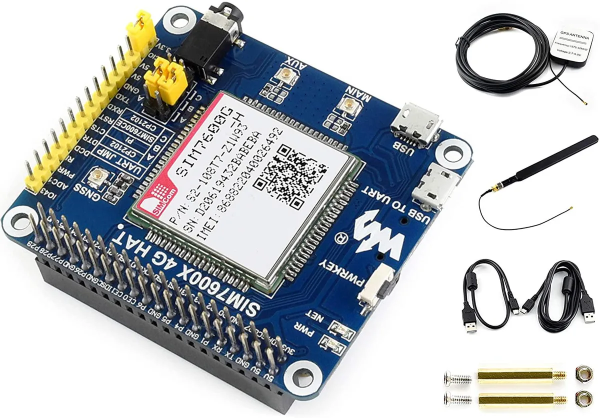 WaveShare WaveShare SIM7600A-H 4G GNSS HAT for Raspberry Pi Jetson Nano — product photo