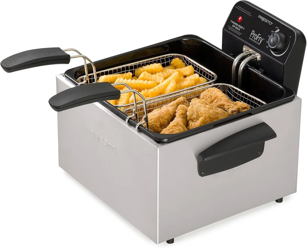 PRESTO PRESTO 05466 4.7 L 1800 W Dual Basket Deep Fryer — product photo
