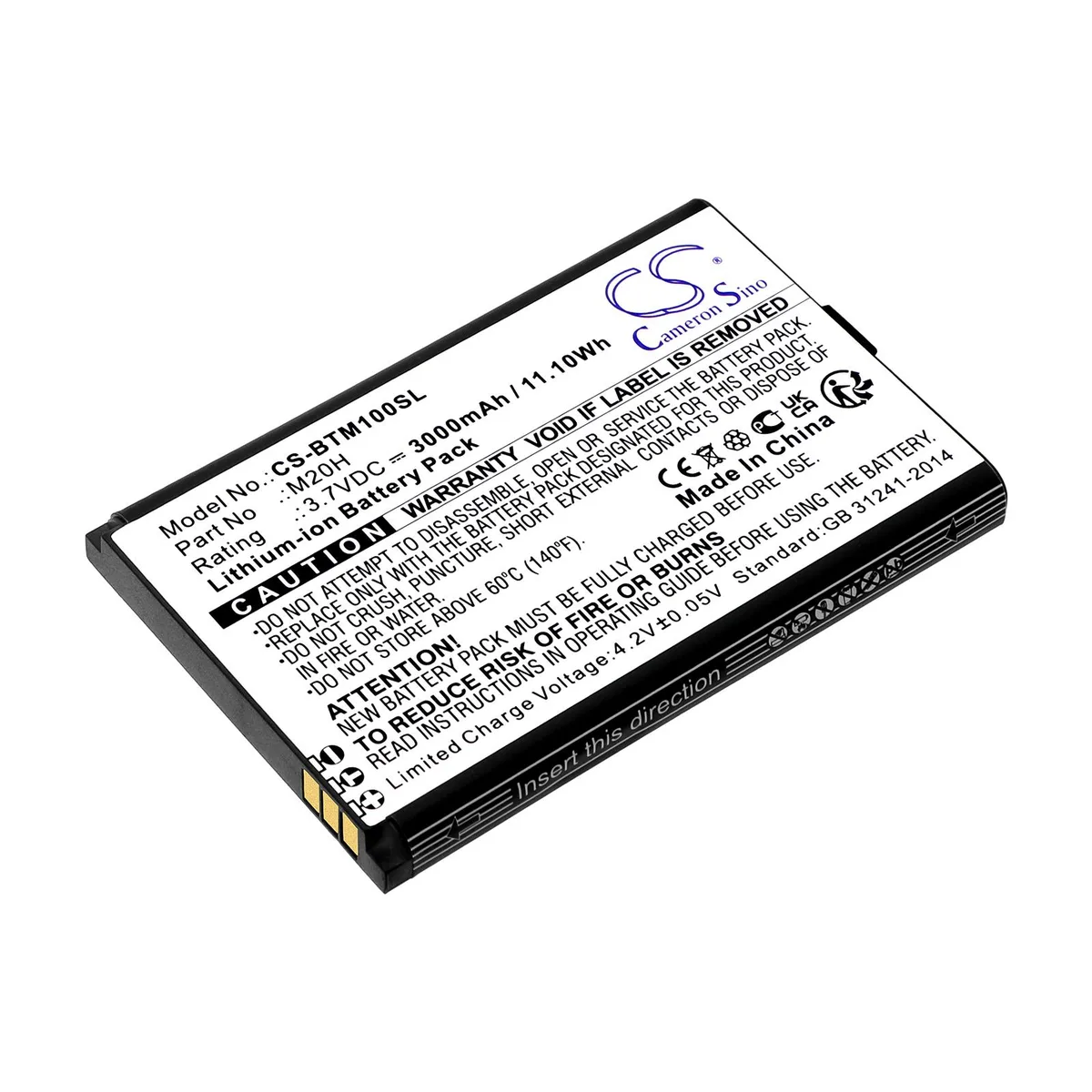 Cameron & Co Cameron & Co DS-CS-BTM100SL 3000mAh 3.7V cell phone battery — product photo