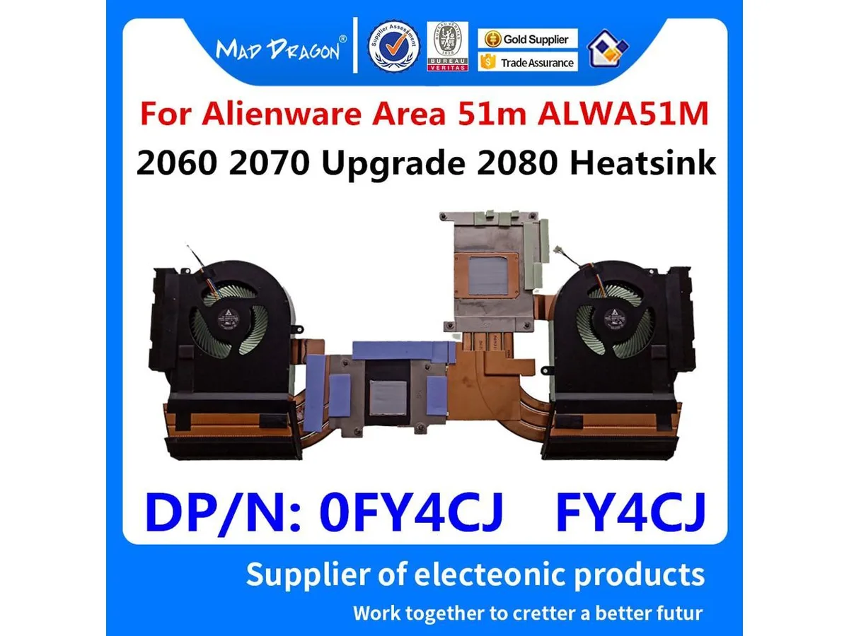 Fans Fans VGA Cooling for Dell Alienware 51M Area-51M RTX 2080 0FY4CJ FY4CJ — product photo