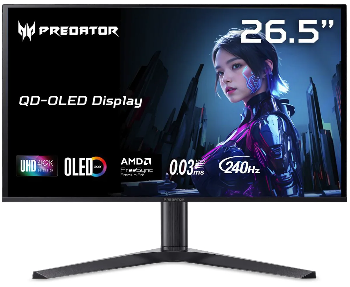 Acer America Acer America UM.GXXAA.109 Predator X27 26.5" 4K 240Hz OLED gaming monitor — product photo