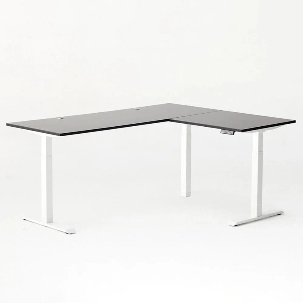 Autonomous Autonomous Desk 2 L-Shaped Standing Desk Triple Motor 77 x 64 White Black office furniture — product photo