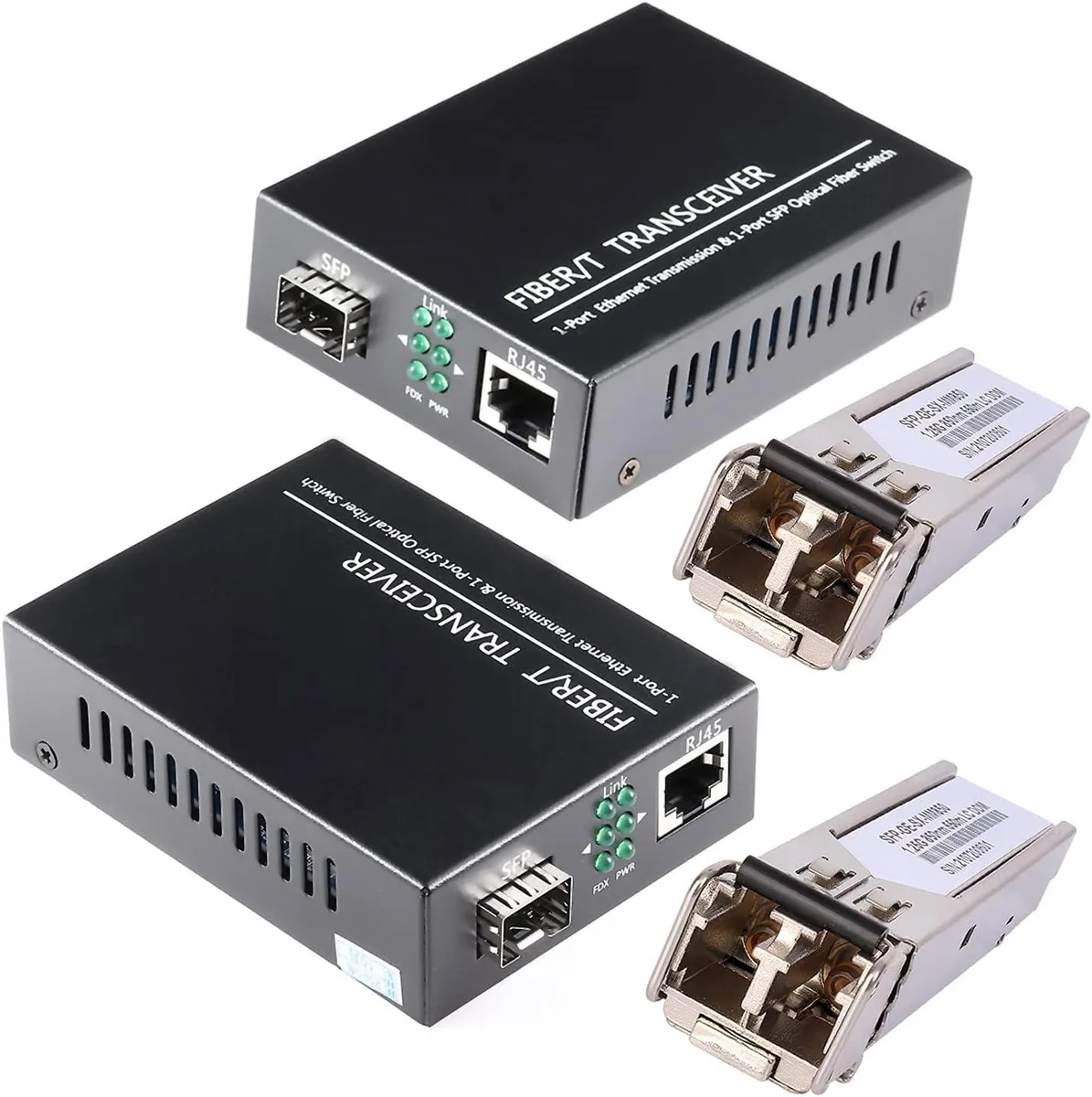 WUQ WUQ 1.25G Bidi Gigabit Media Converter Pair with 2 SFP LC Transceivers 550m — product photo