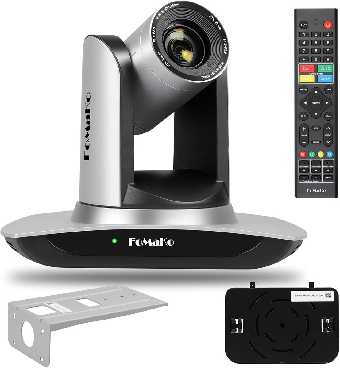 BFKK BFKK AI Auto Tracking PTZ Camera 20x Optical Zoom 1080P60 USB3.0 PoE Silver — product photo
