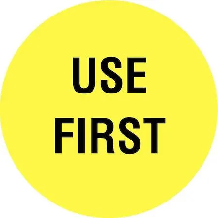 Value Brand Value Brand Inventory Control Label 2" Use First Yellow Pk1000 — product photo
