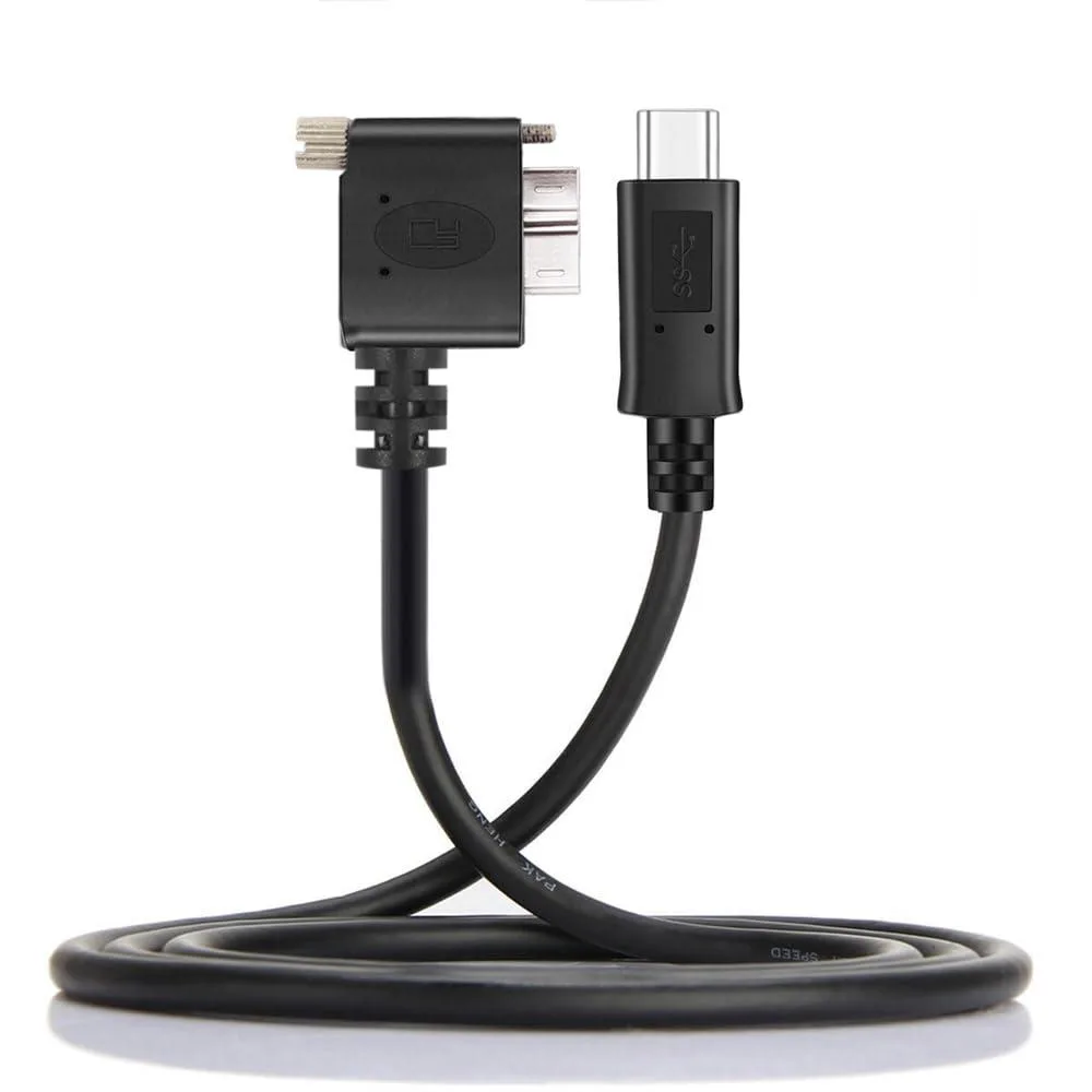 Fervit Fervit USB-C to Micro USB 3.0 90 Degree Left Angled Screw Mount — product photo