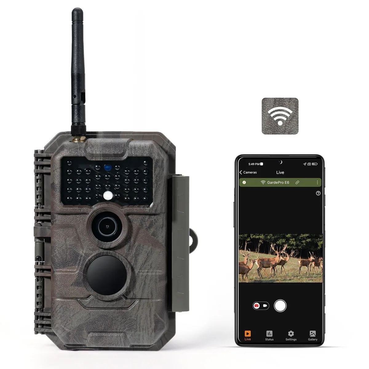  GardePro E6 WiFi Trail Camera (Non-Cellular) 64MP 1296P No-Glow 940nm — product photo