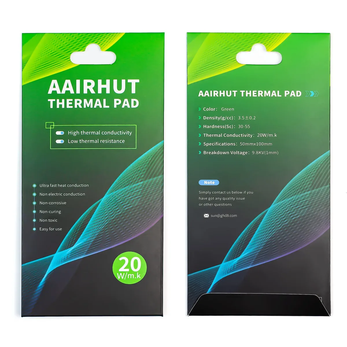  Aairhut Thermal Pad-20-100x2 20W/m.K 100x50mm Silicone Thermal Pad — product photo