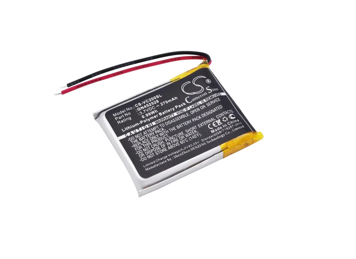 Rectangular replacement battery pack for VC200 Voice device