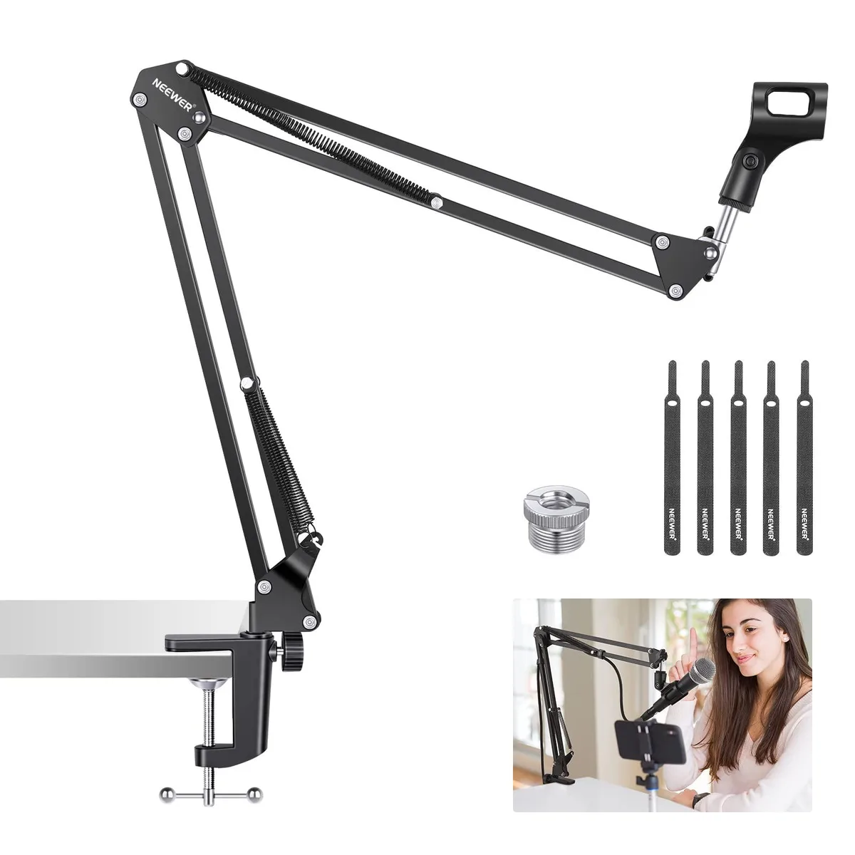Neewer NW-35 Microphone Boom Arm Stand 80 cm 1.5 kg — product photo