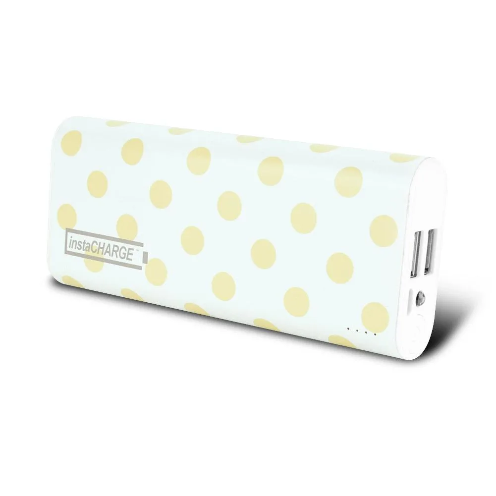 instaCharge instaCharge 8800mAh Power Bank Gold Polkadot — product photo
