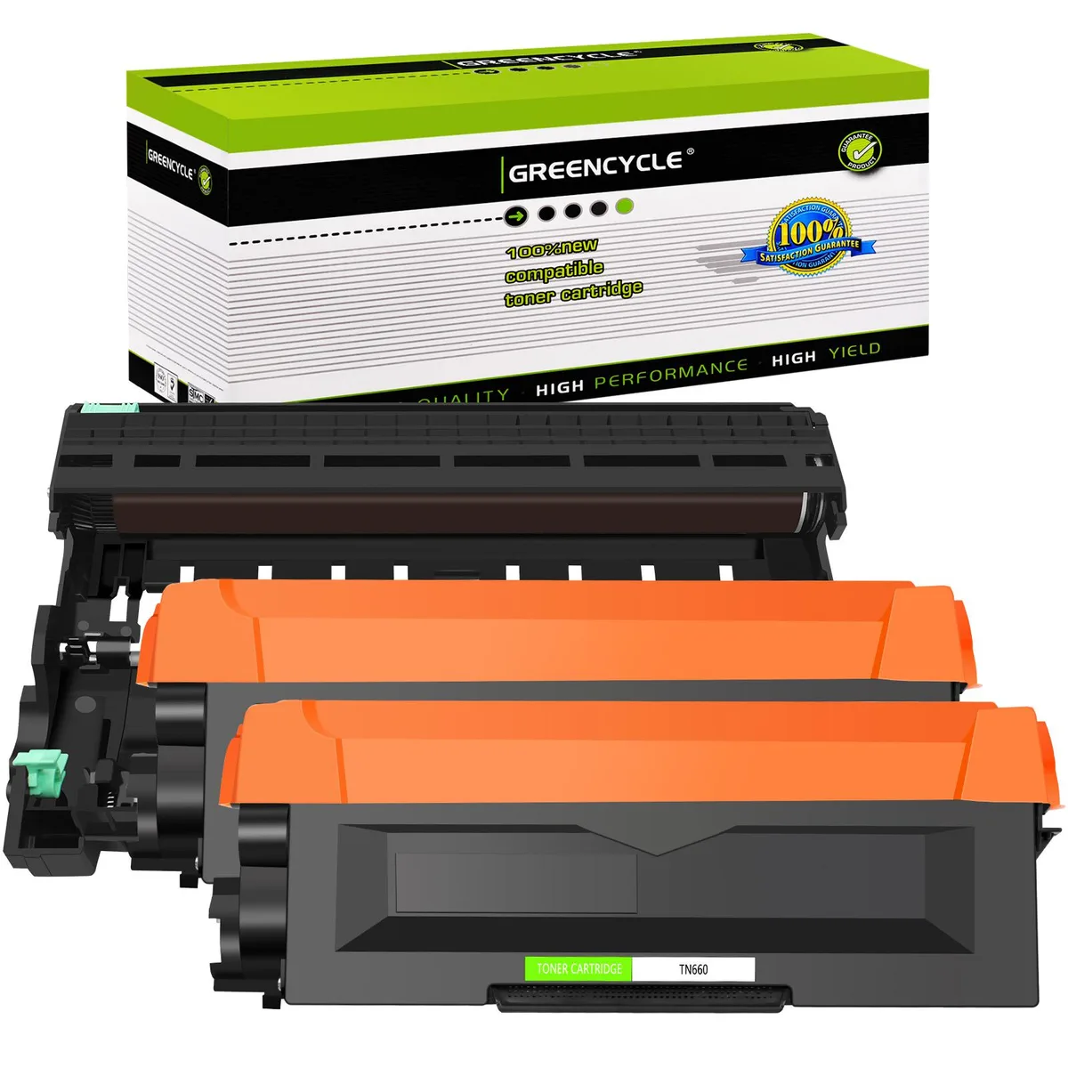 GREENCYCLE GREENCYCLE TN660 2PK Toner + DR630 Drum Cartridge Set — product photo
