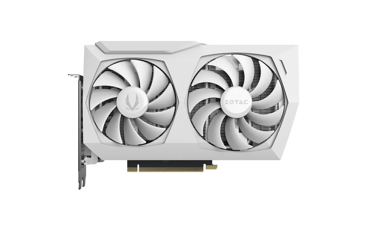 ZOTAC ZOTAC GeForce RTX 3060 AMP White 12GB ZT-A30600F-10P graphics card — product photo