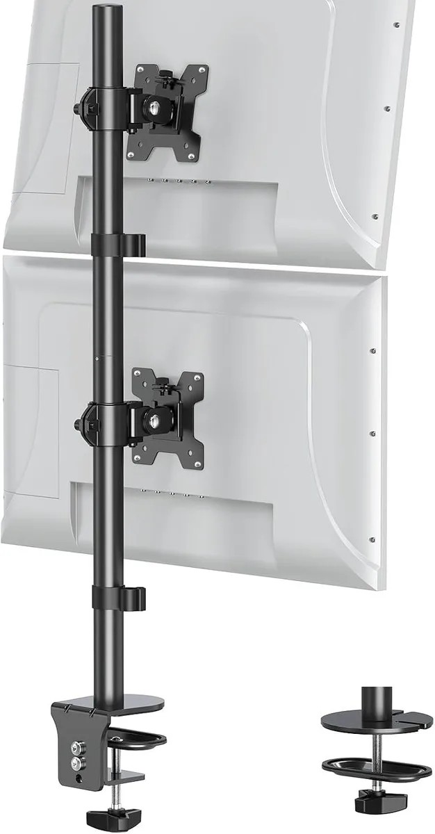 PISKEKAT PISKEKAT Vertical Dual Monitor Stand 32in 17.6lb VESA 75/100 — product photo