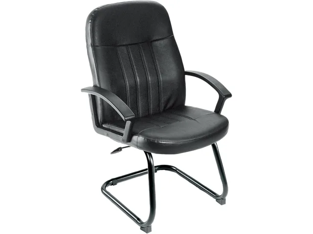 BOSS Office Products BOSS Office Products B8109 Guest Chair Black LeatherPlus 33 lb — product photo