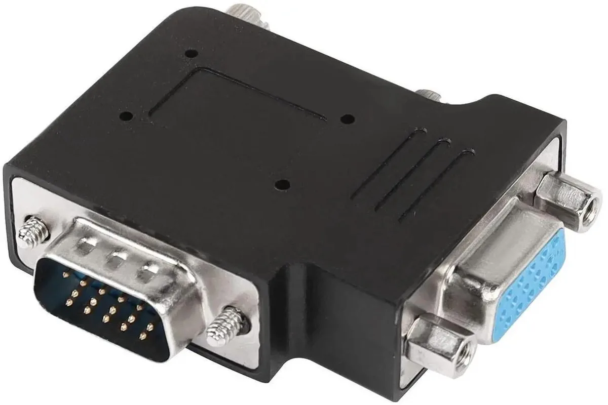 SMUGDESK SMUGDESK 90° Right Angle VGA Male to Female Adapter 15-pin — product photo