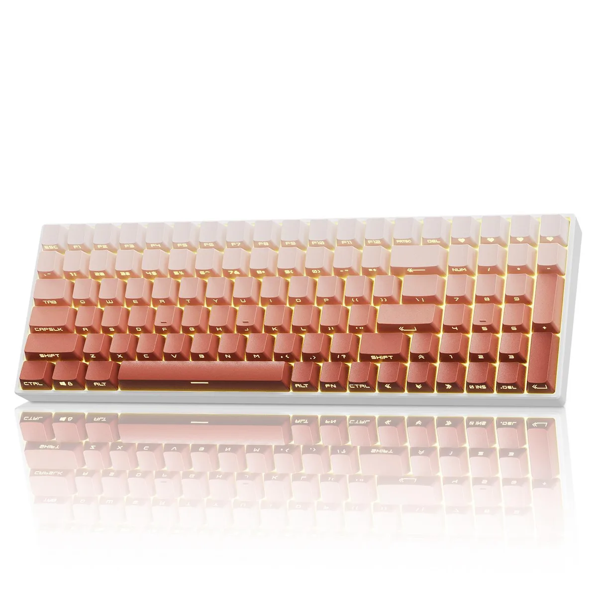 ZORNHER ZORNHER ZH100 98% Rose Pink Wireless Mechanical Gaming Keyboard — product photo